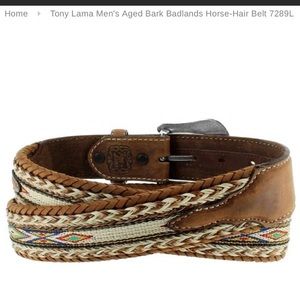 Tony Lama Brown and Multicolor Woven Men's Belt